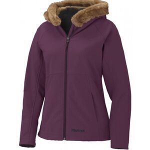 Marmot Purple Fur Trim Hooded Furlong Jacket Sz S